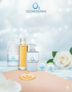 Productos dermocosméticos OzoneDerma elaborados con aceites ozonizados de alta pureza, aplicados para el cuidado de la piel sensible y procesos con cicatrización lenta.